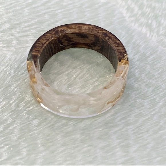 Wood Acrylic Dry Flower Ring - Picture 3 of 4